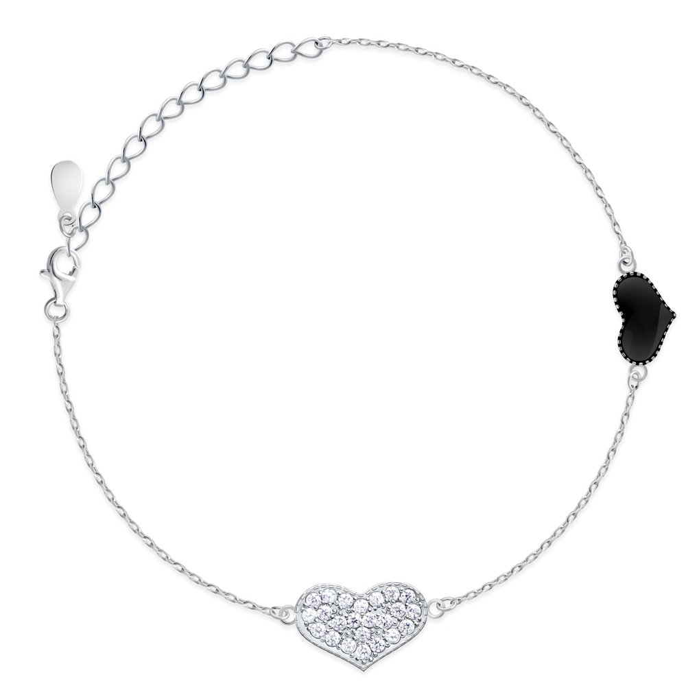 Brazalete de plata de ley 925 con grabado para mujer - Murrano