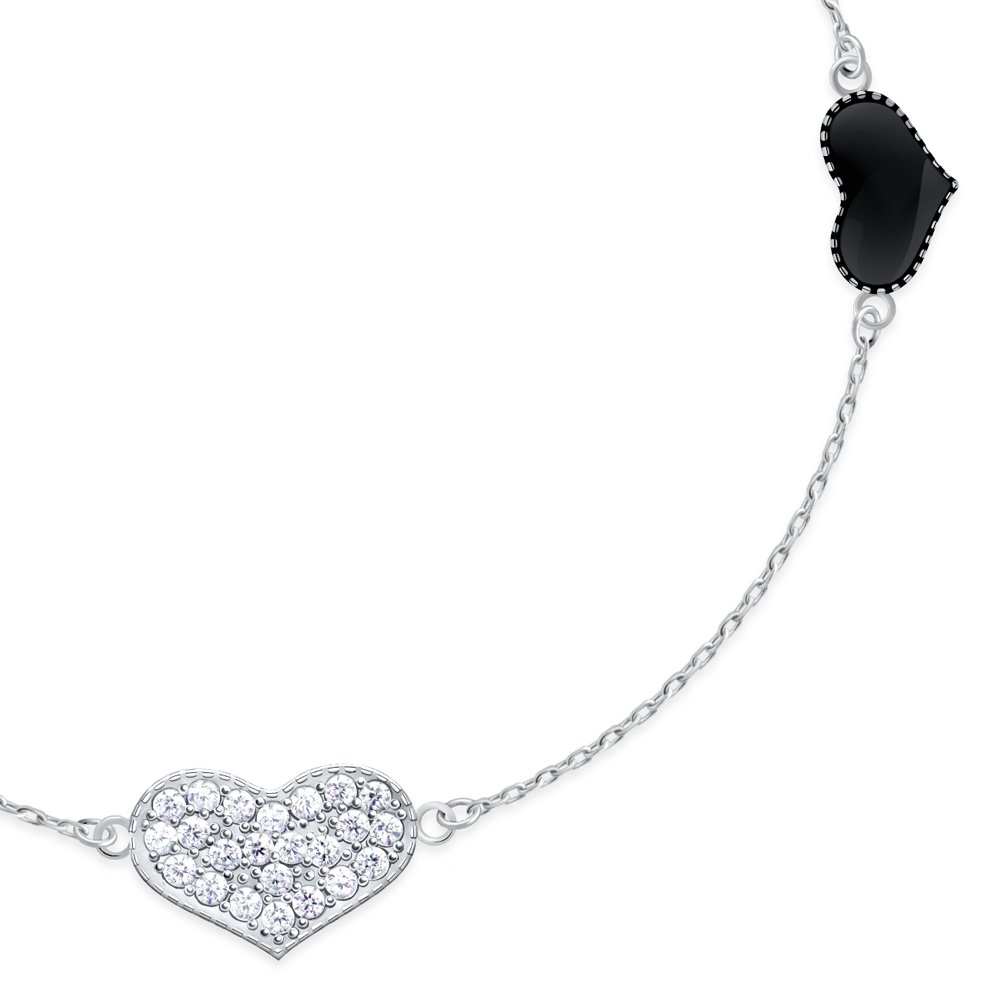 Brazalete de plata de ley 925 con grabado para mujer - Murrano