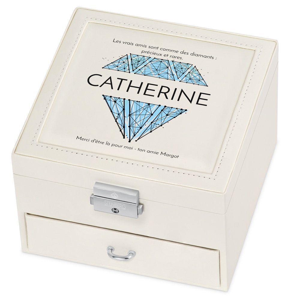 Cajón de joyas beige personalizado Murrano