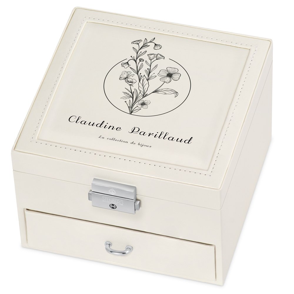 Caja de joyas personalizada Murrano beige