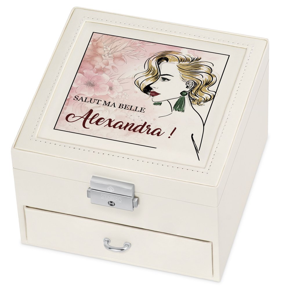 Caja de joyas personalizada Murrano - Beige