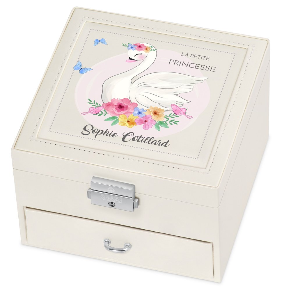 Caja de joyas beige personalizada Murrano