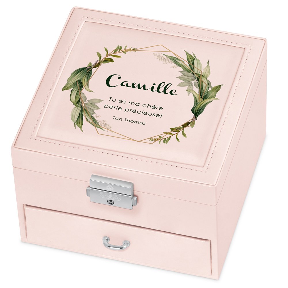 Caja de joyas personalizada Murrano - Rosa