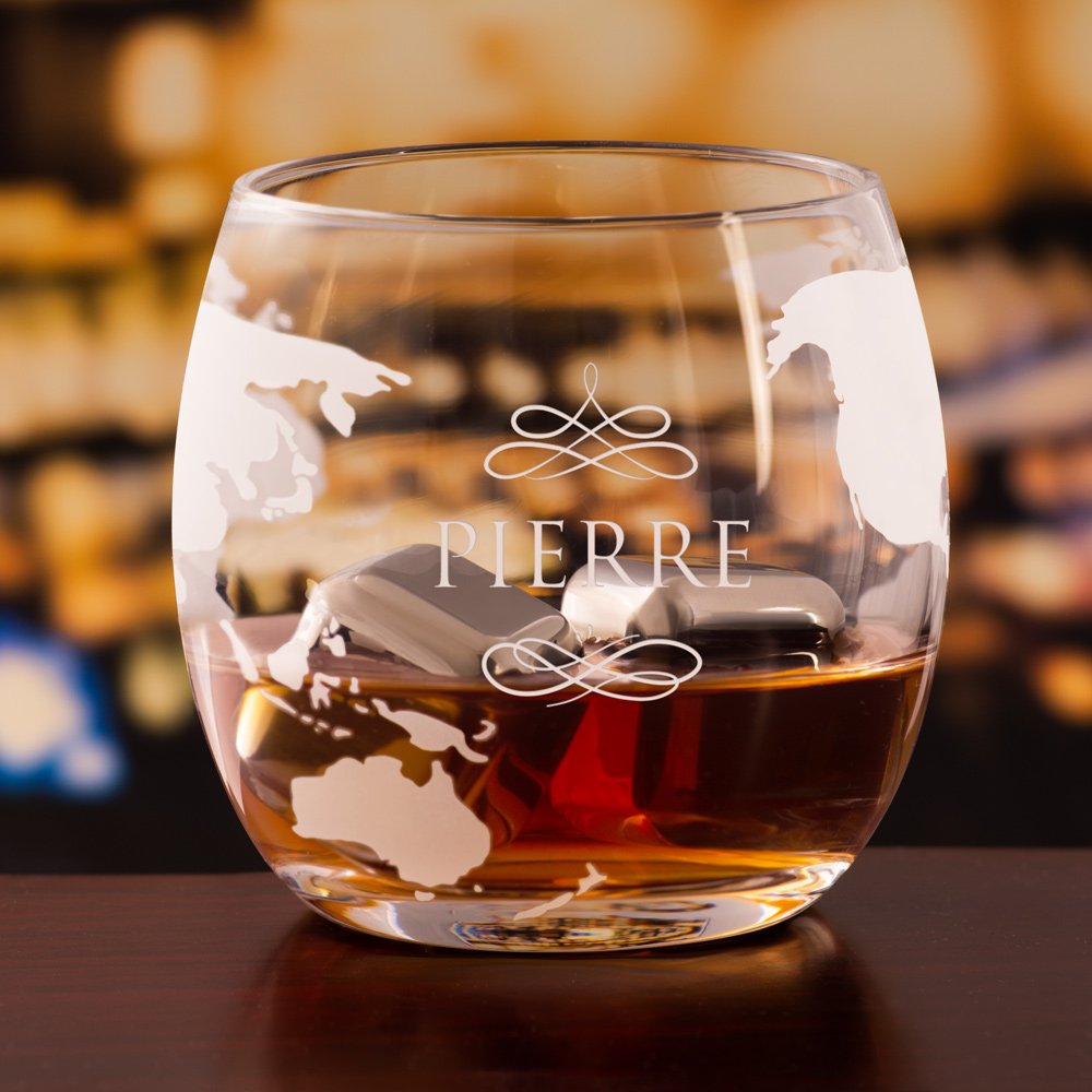 Set de decantador de whisky Murrano con barco y 4 vasos para el aniversario de un amigo