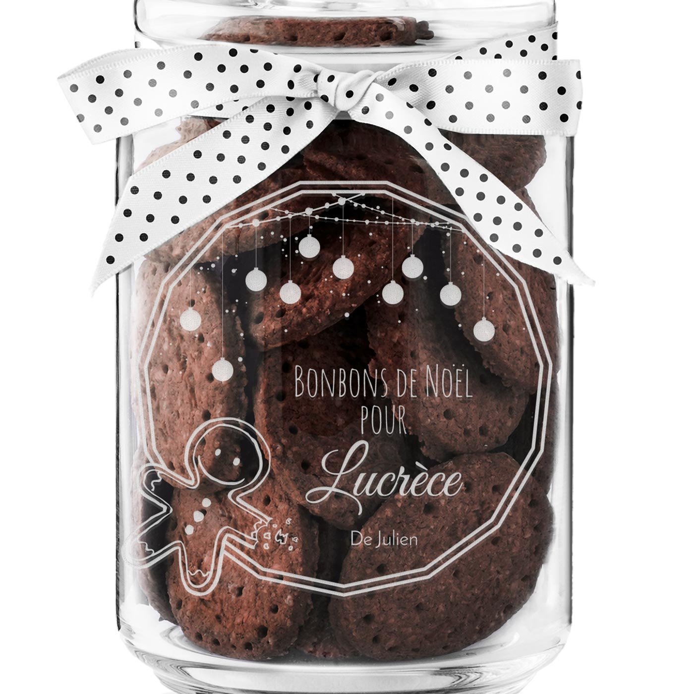 Pot à biscuits gravé Murrano - Meilleure amie