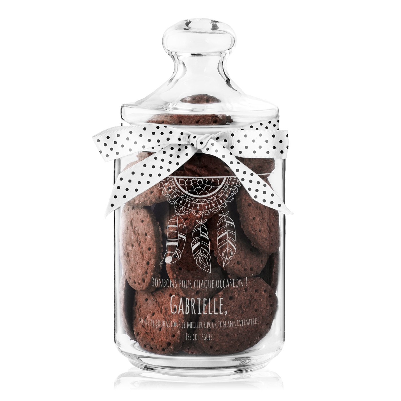 Murrano Glass Cookie Jar with Engraving for a Colleague