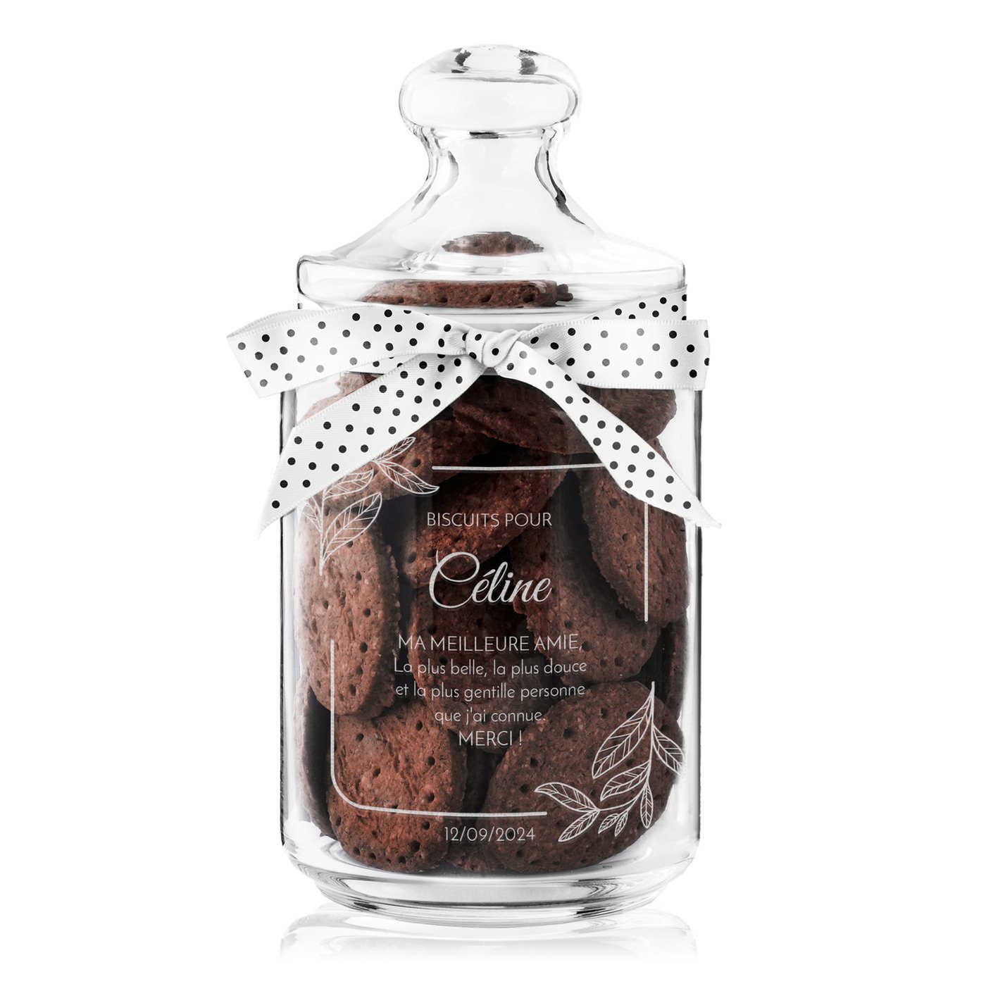 Murrano Engraved Cookie Jar for Godmother