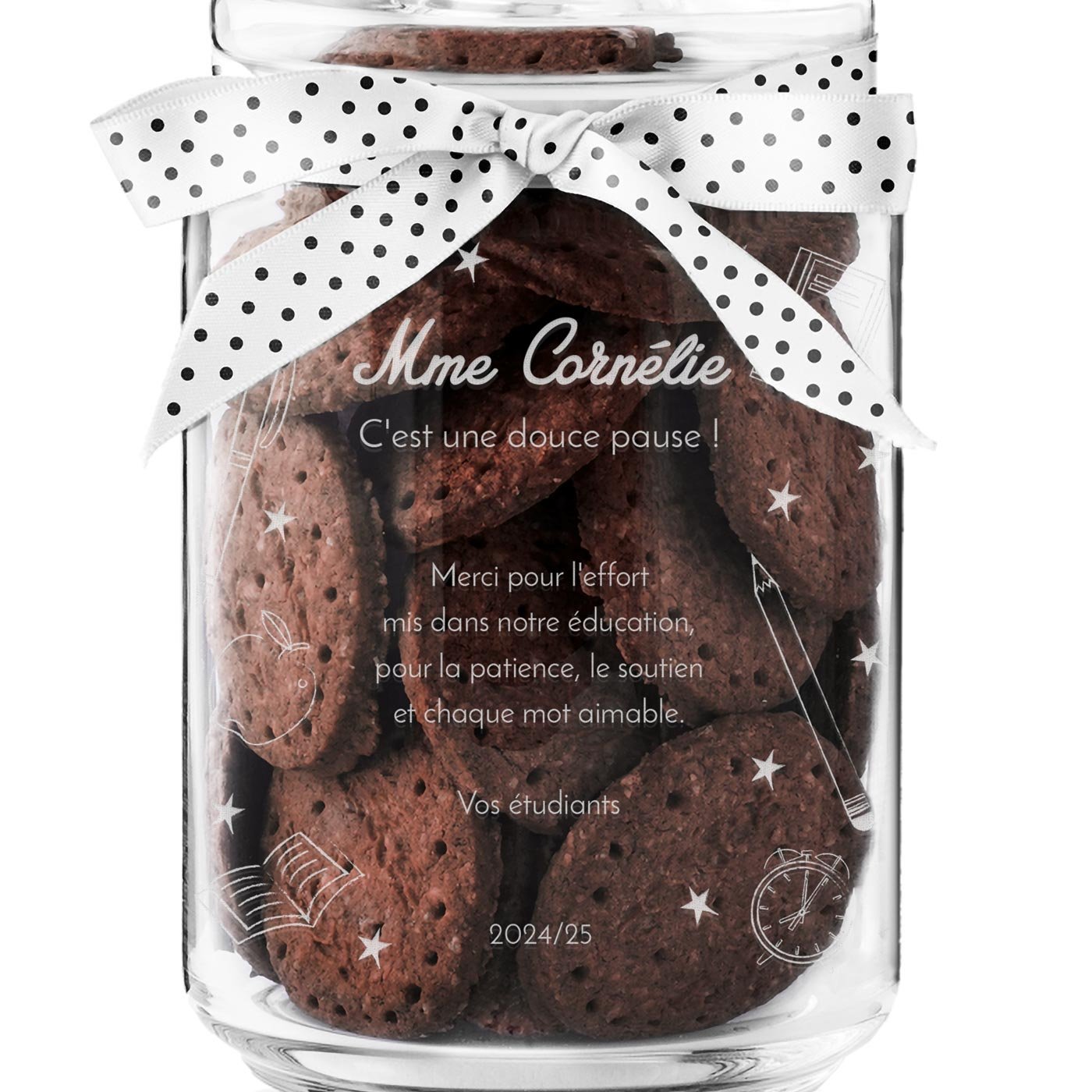 Murrano Engraved Cookie Jar for Teachers' Day