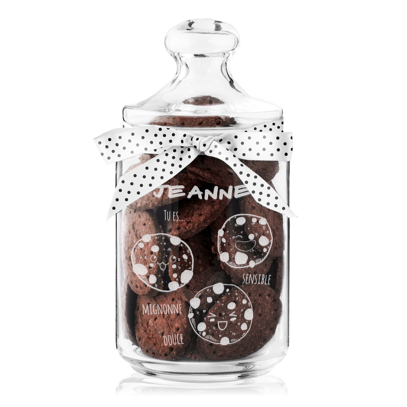 Murrano Glass Cookie Jar with Engraving for a Little Girl