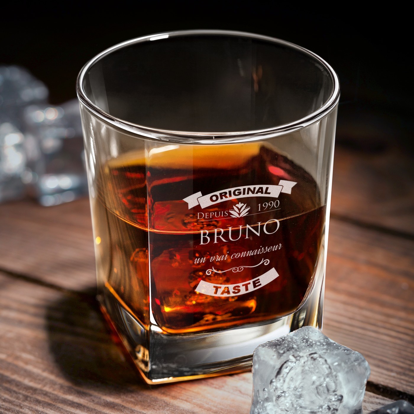 Conjunto de decantador de whisky Murrano con 6 vasos y grabado personalizado