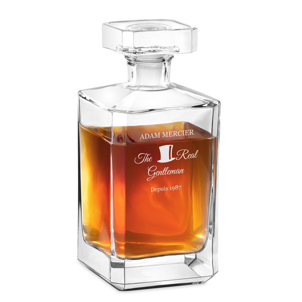 Cafetera de bourbon Murrano con grabado láser para hombre