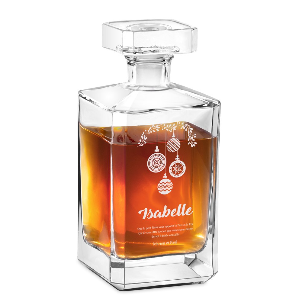 Jarra de whisky Bourbon Murrano con grabado láser para mujer