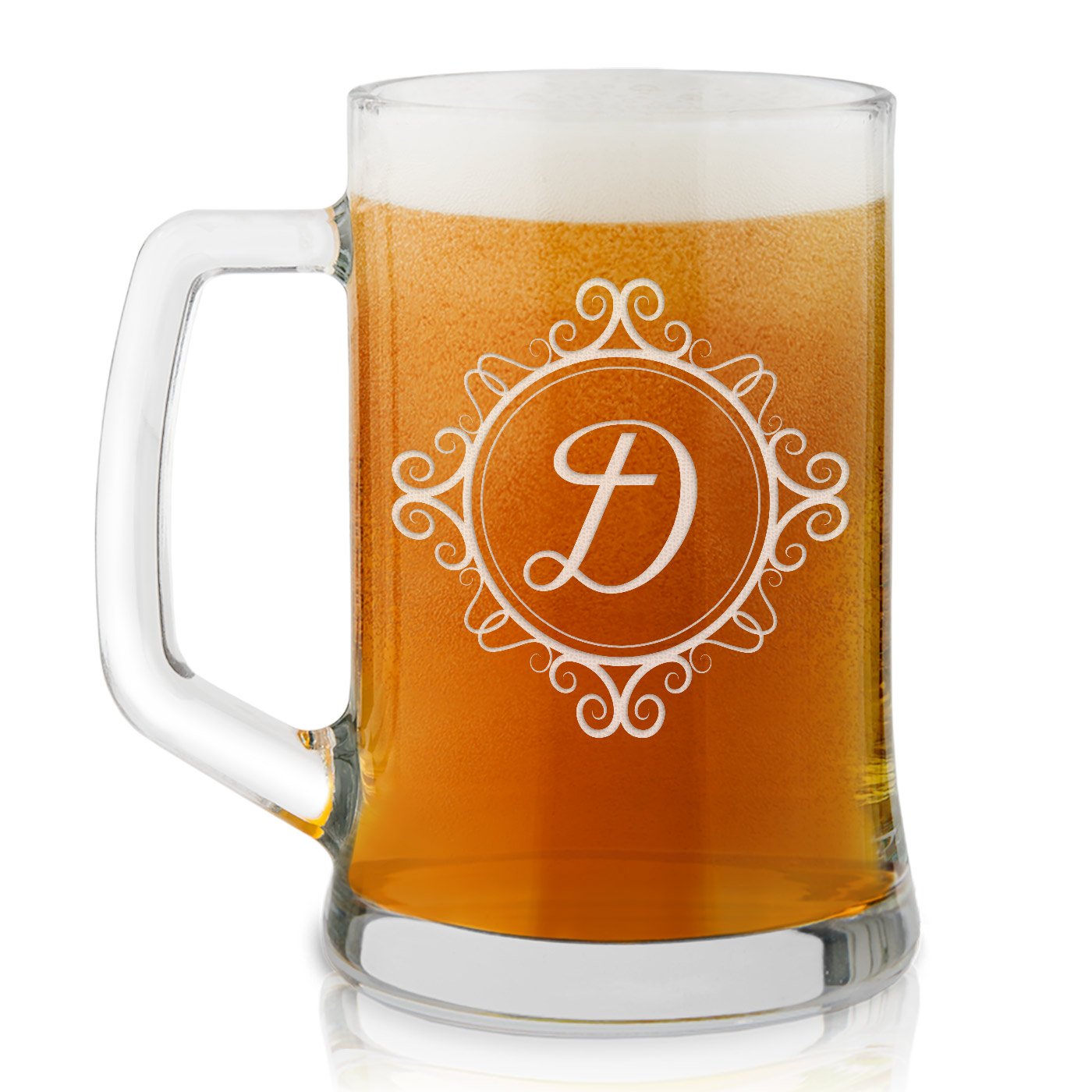 Taza de cerveza personalizada Murrano con grabado láser para caballeros