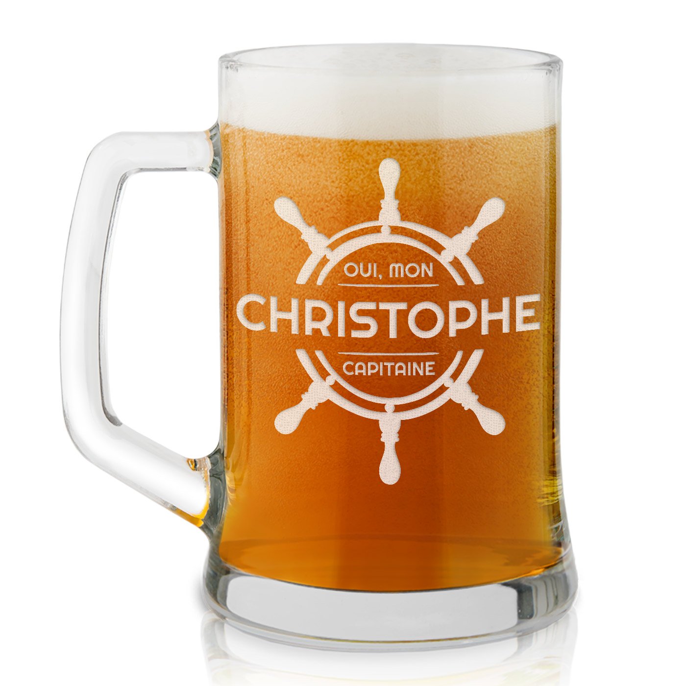 Taza de cerveza personalizada Murrano para viajeros y marineros