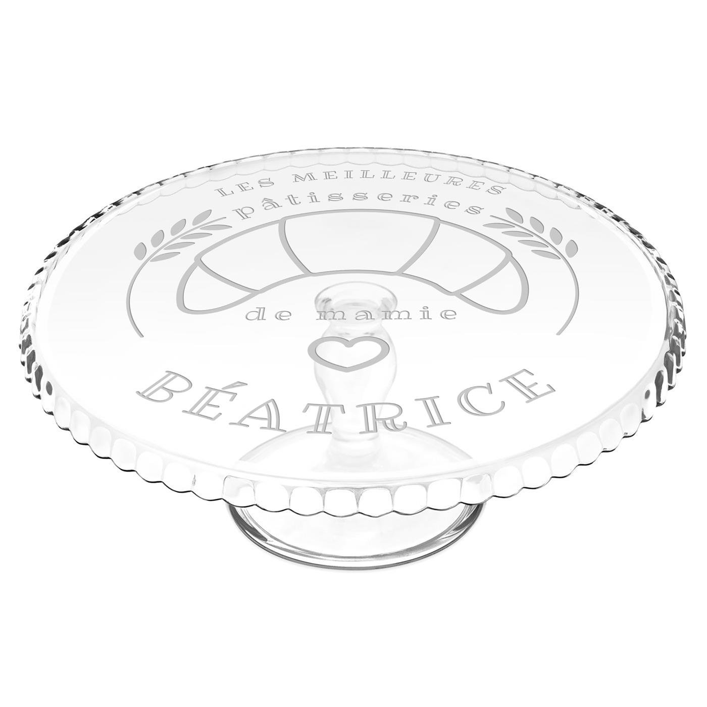 Murrano Customized Glass Cake Stand on a Pedestal
