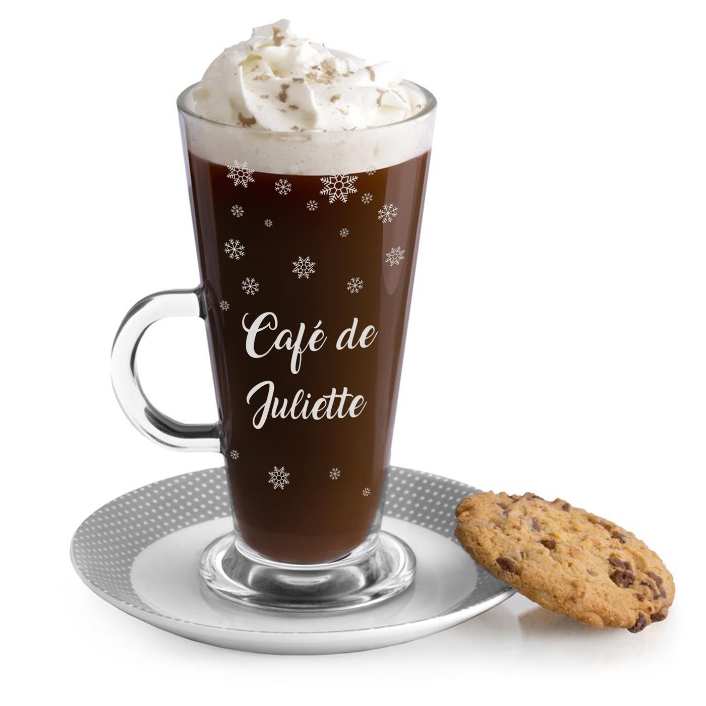 Taza de café personalizada Murrano para una amiga en Navidad