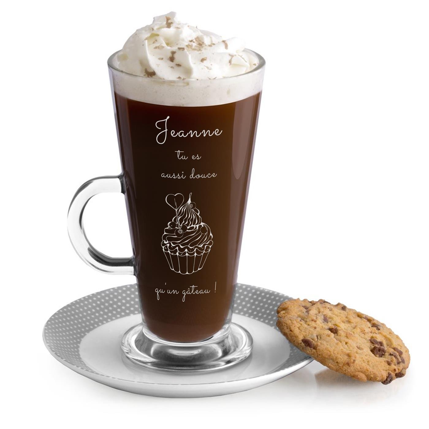 Vaso de café personalizado Murrano para el Día de San Valentín