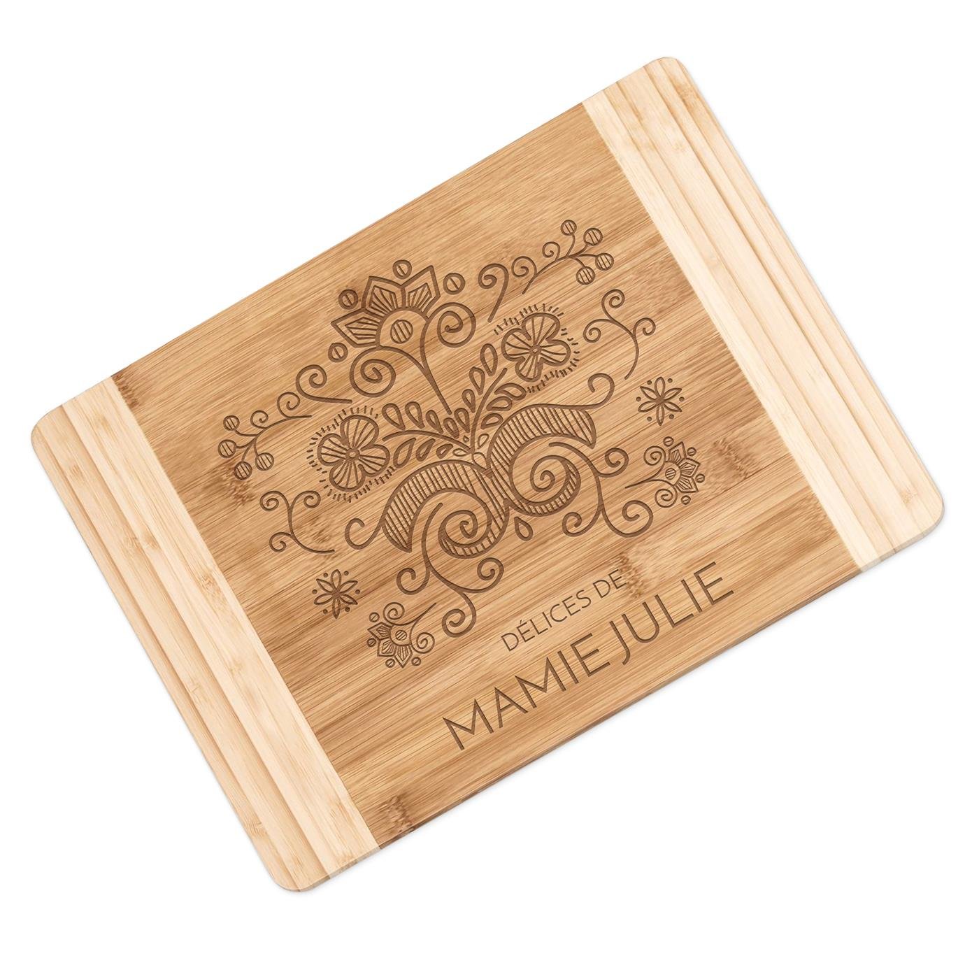 Planche à découper en bambou personnalisée Murrano pour la Fête des Mères