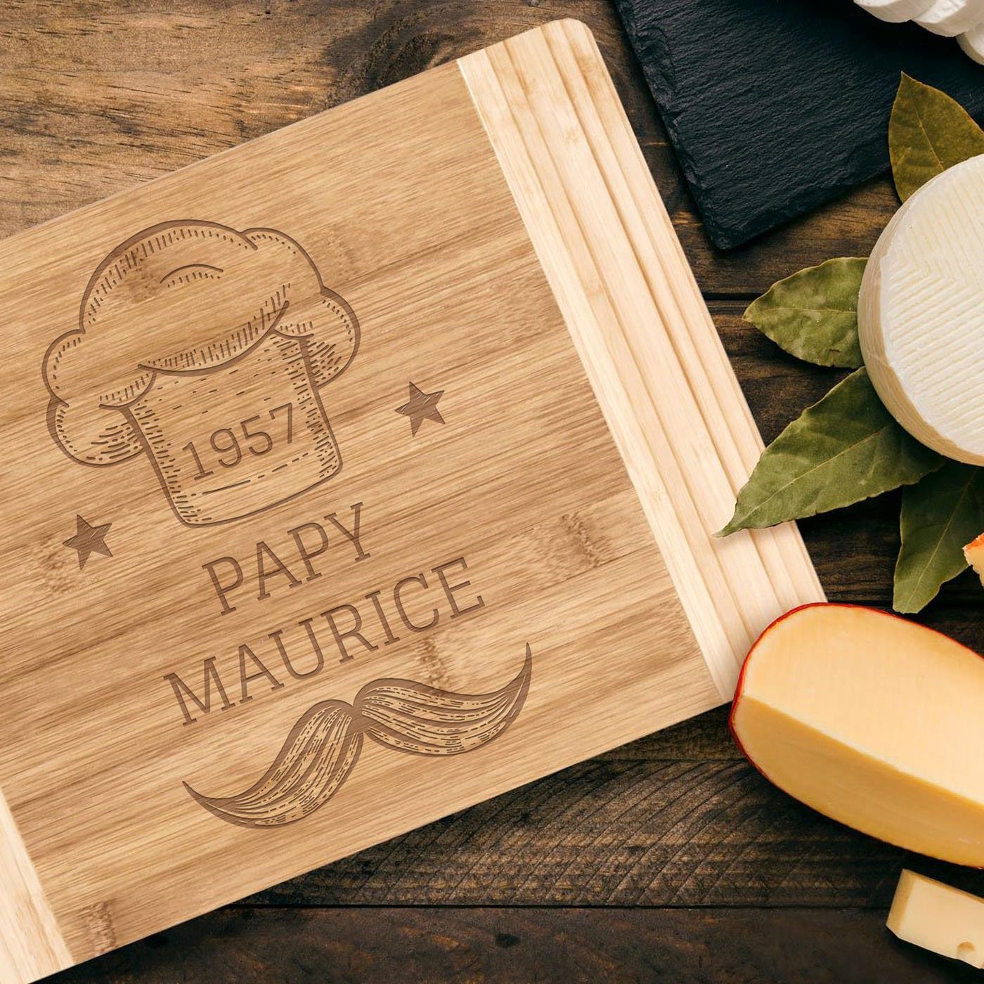 Murrano Bamboo Cutting Board with Personalized Engraving