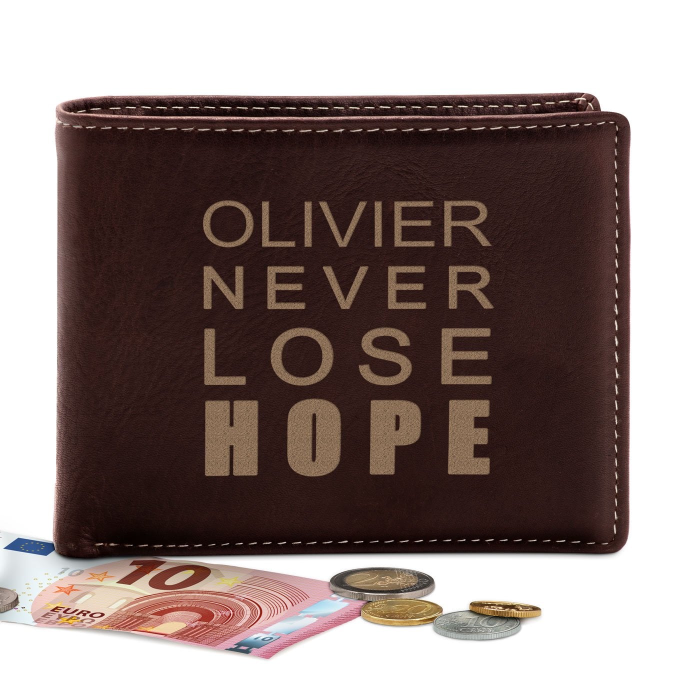 Billetera de cuero personalizada para tío