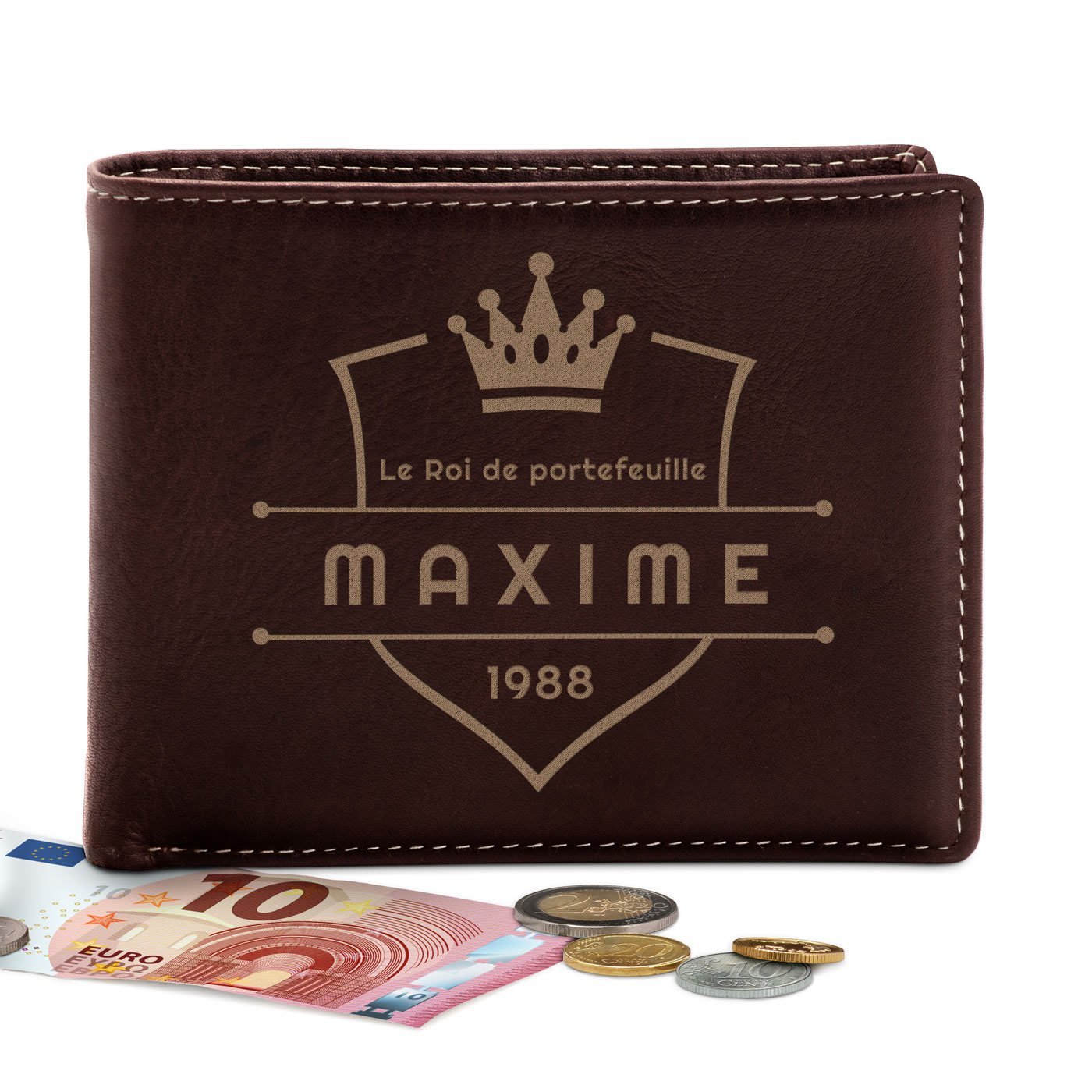 Billetera de cuero personalizada para el cumpleaños de mi mejor amigo