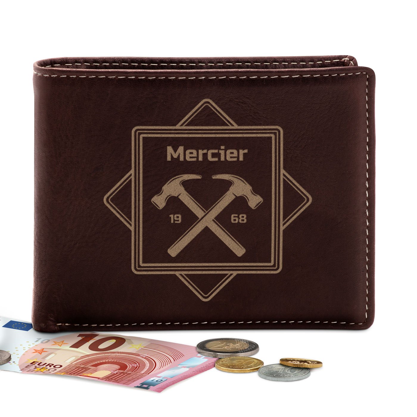 Billetera de cuero personalizada Murrano para ingeniero