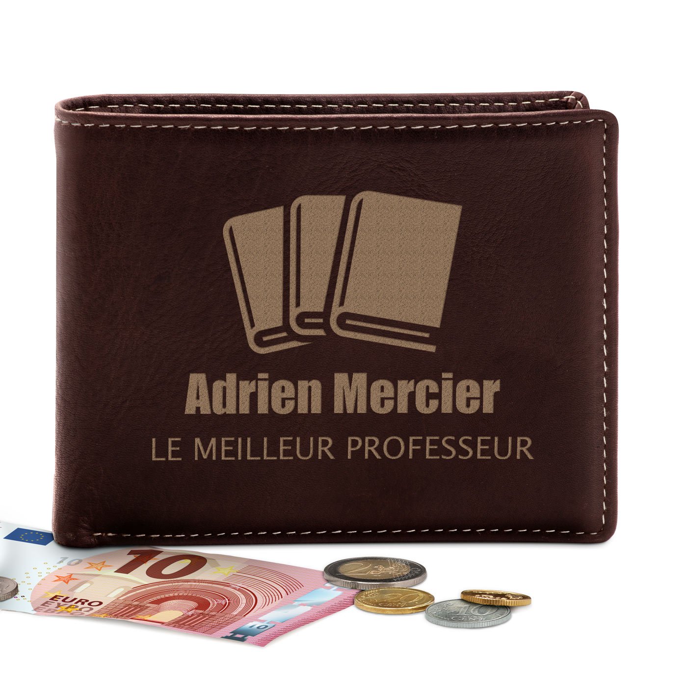 Billetera de cuero personalizada Murrano para maestros