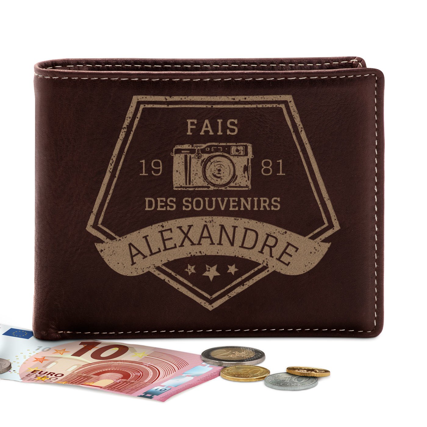 Billetera de cuero personalizada Murrano para fotógrafos