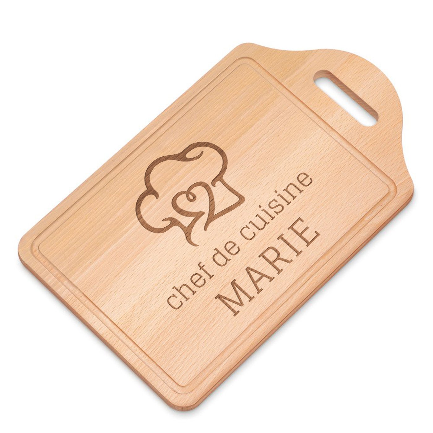Planche à découper en bois personnalisée Murrano pour femme - Cadeau de la Saint-Valentin