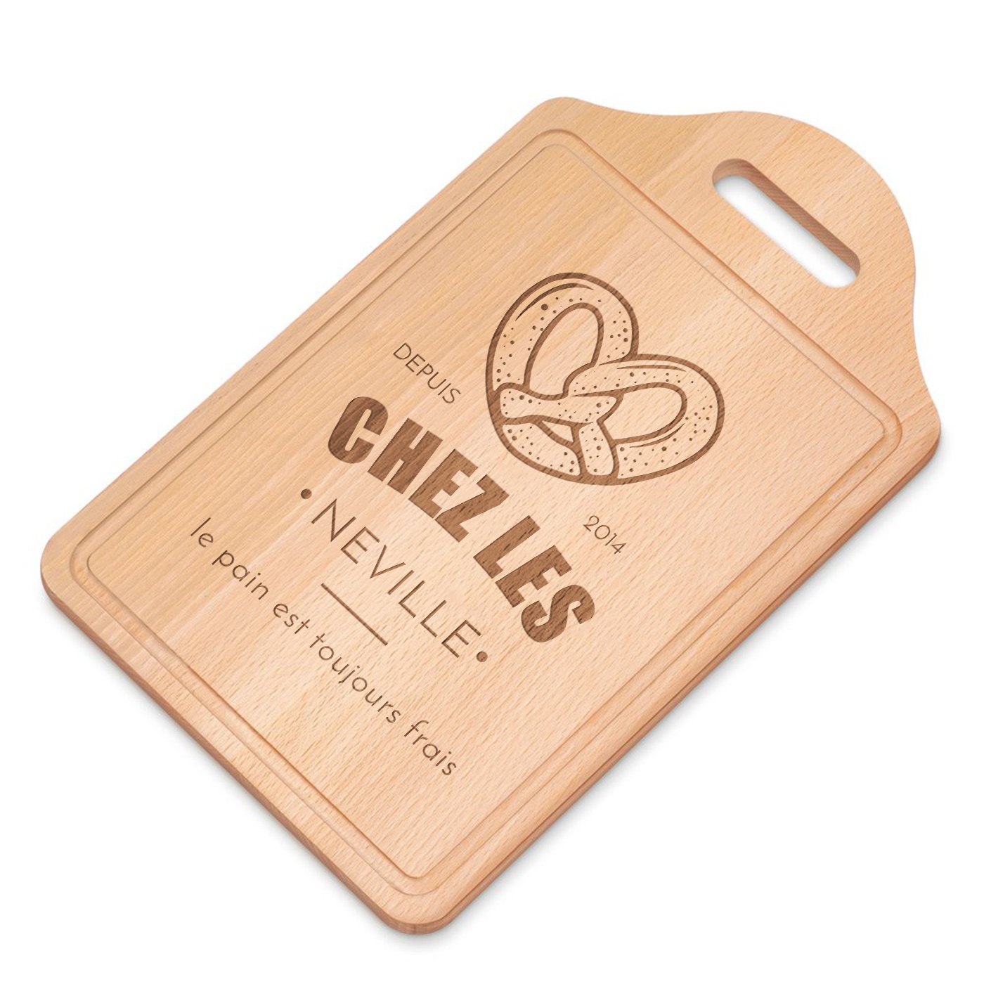 Planche à découper en bois personnalisée Murrano pour un cadeau de maison