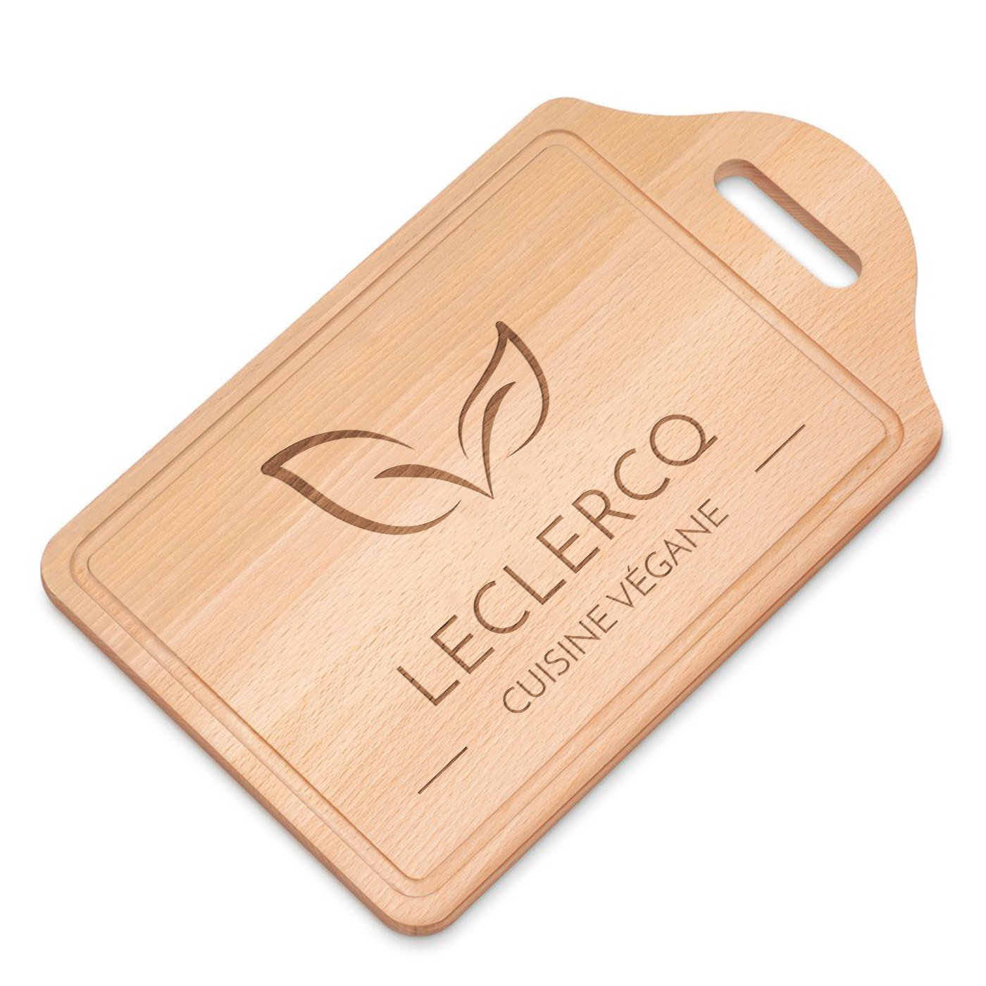 Planche à découper en bois personnalisée pour un couple végan pour une crémaillère