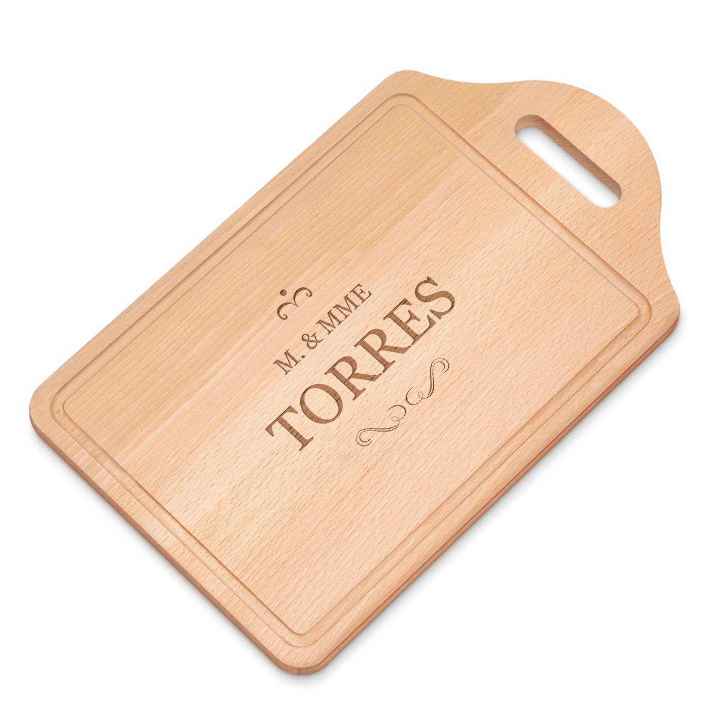 Planche à découper en bois personnalisée Murrano pour mariages