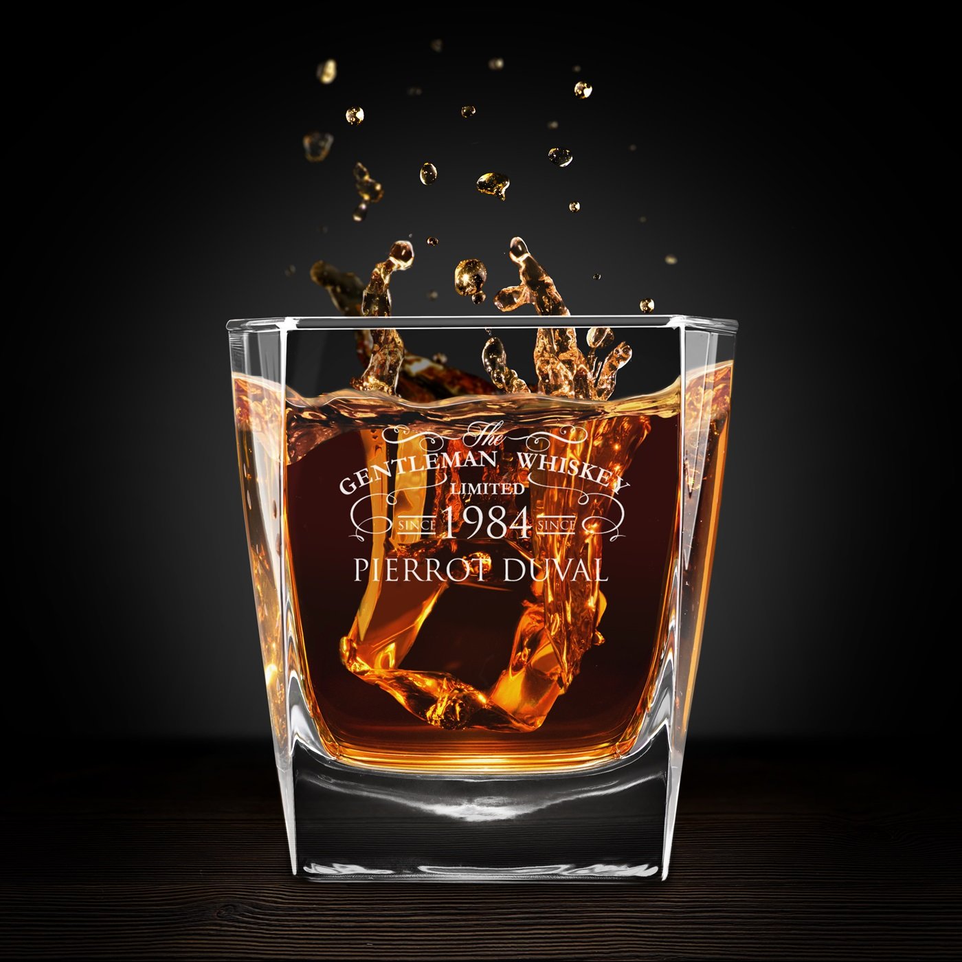 Copo de whisky personalizado para caballeros de Murrano