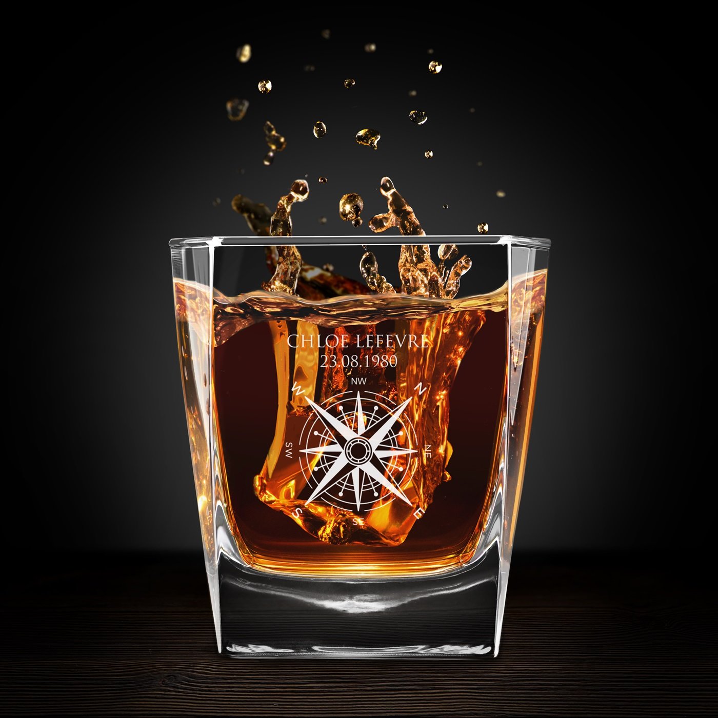 Vidrio de whisky personalizado Murrano para mujeres