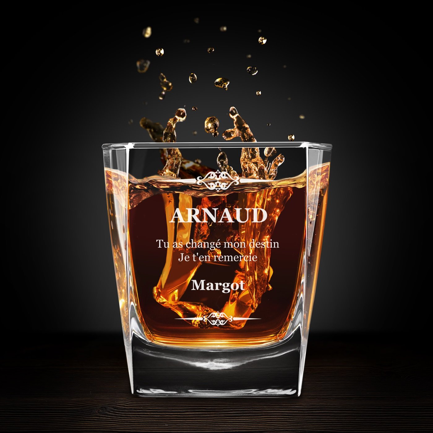Vaso de whisky personalizado Murrano