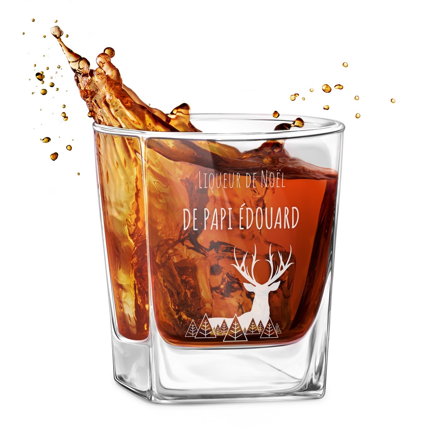 Vidrio de whisky personalizado Murrano para el abuelo