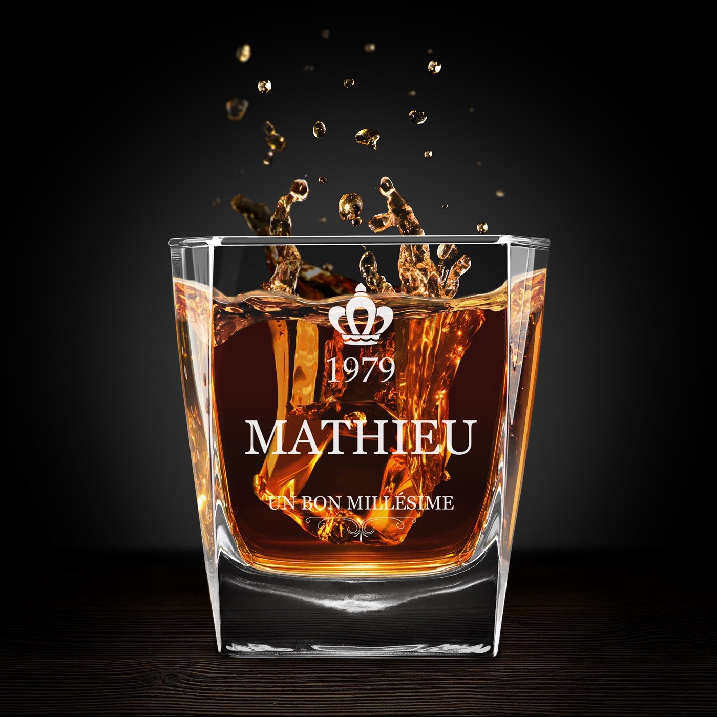 Taza de whisky personalizada Murrano con grabado para una gran edición limitada