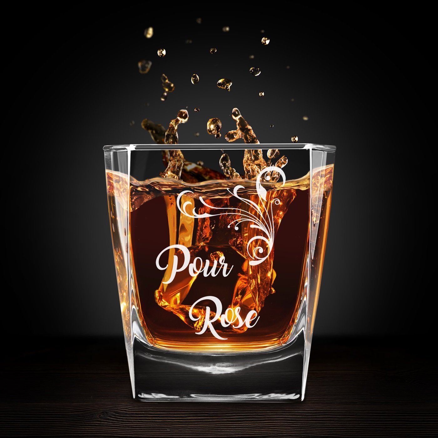 Copa de whisky personalizada Murrano para el cumpleaños de una amiga