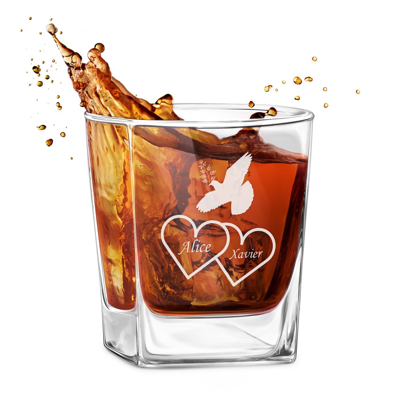 Copo de whisky personalizado Murrano