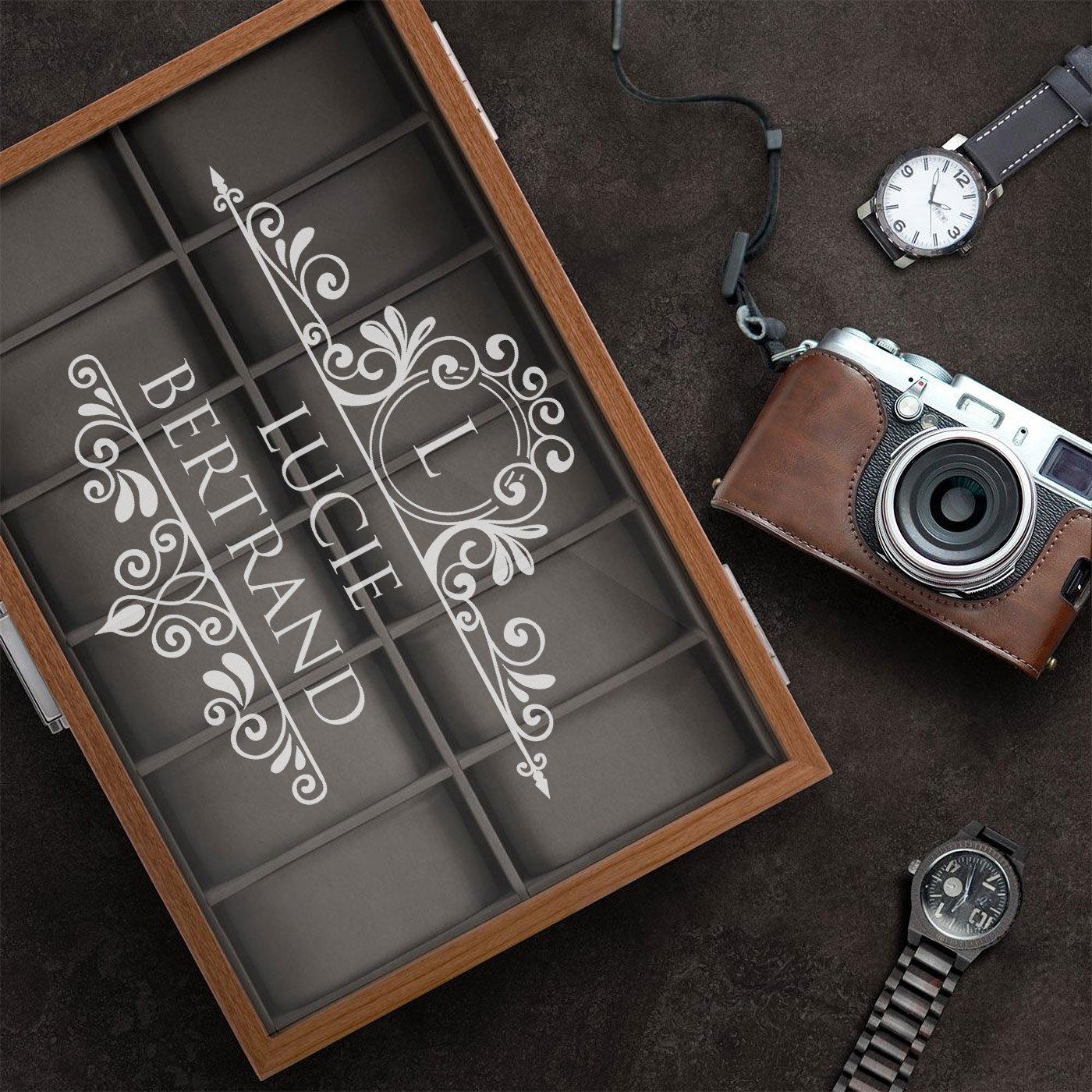 Murrano Engraved Watch Box for Women's Birthday