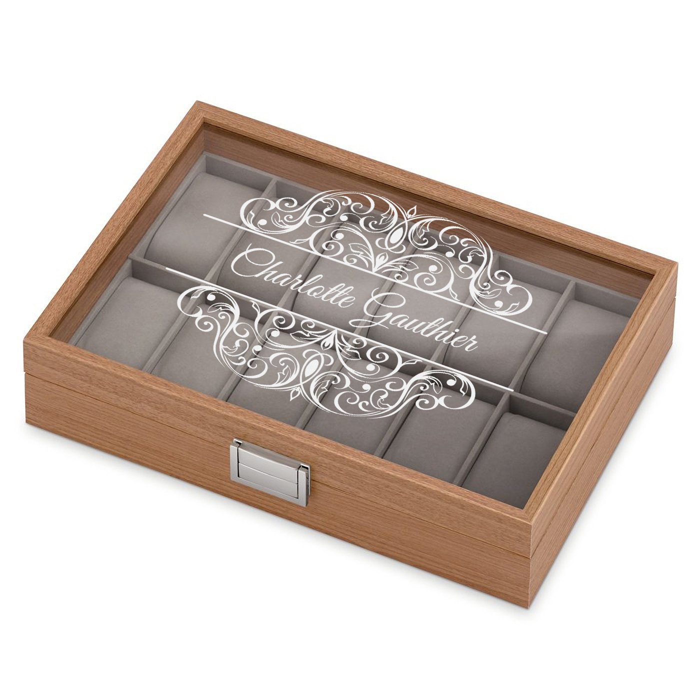 Murrano Engraved Watch Box for Women - Anniversary Gift
