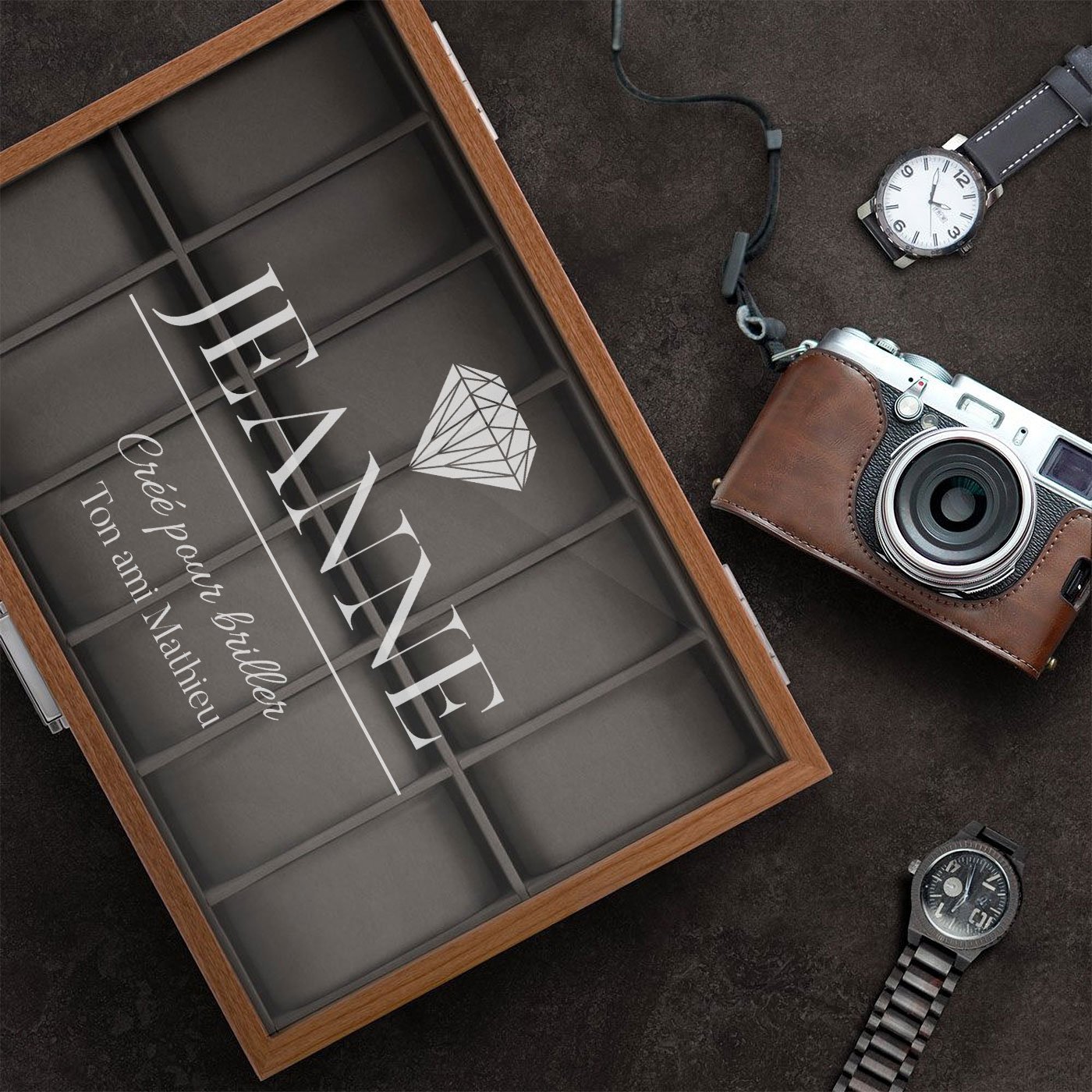 Murrano Engraved Watch Box for a Friend's Birthday