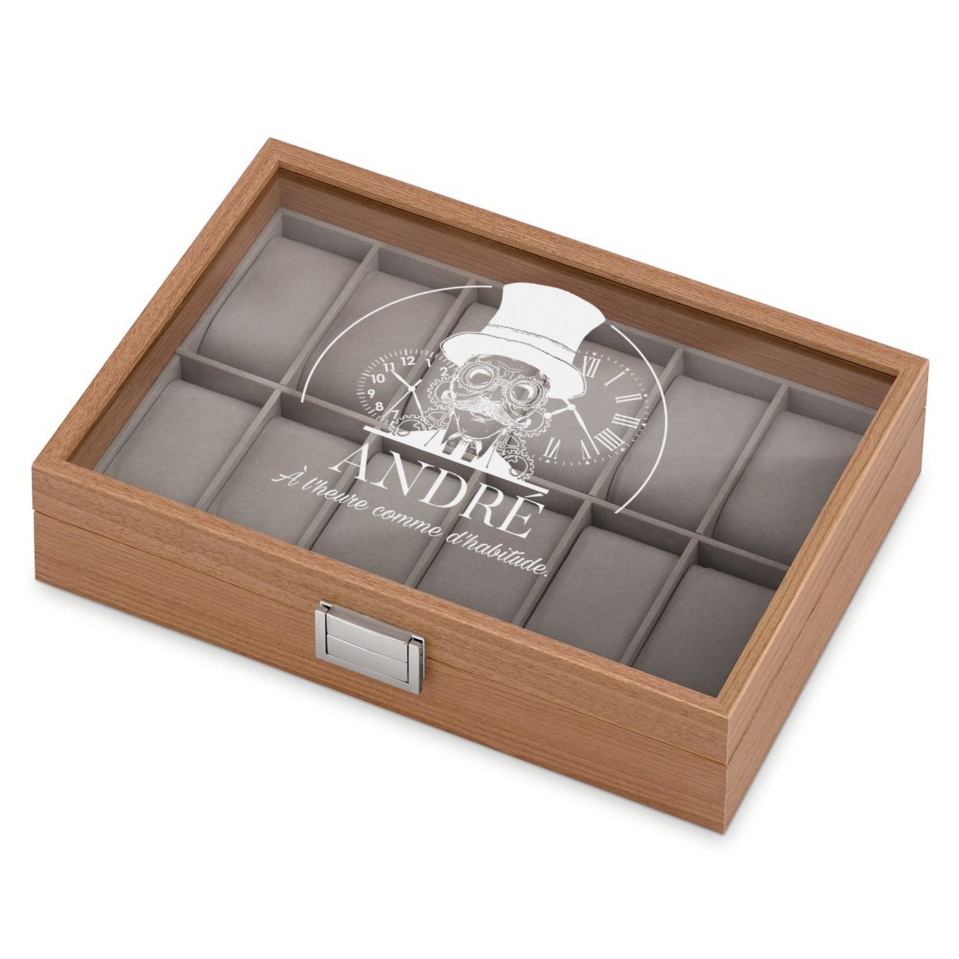 Murrano Engraved Watch Box for a Colleague's Birthday