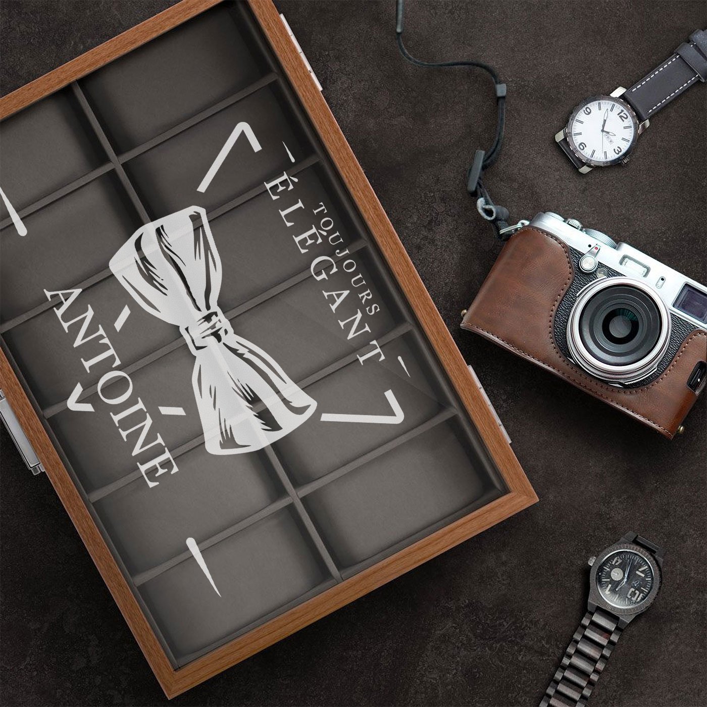 Murrano Engraved Watch Box for a Brother's Birthday