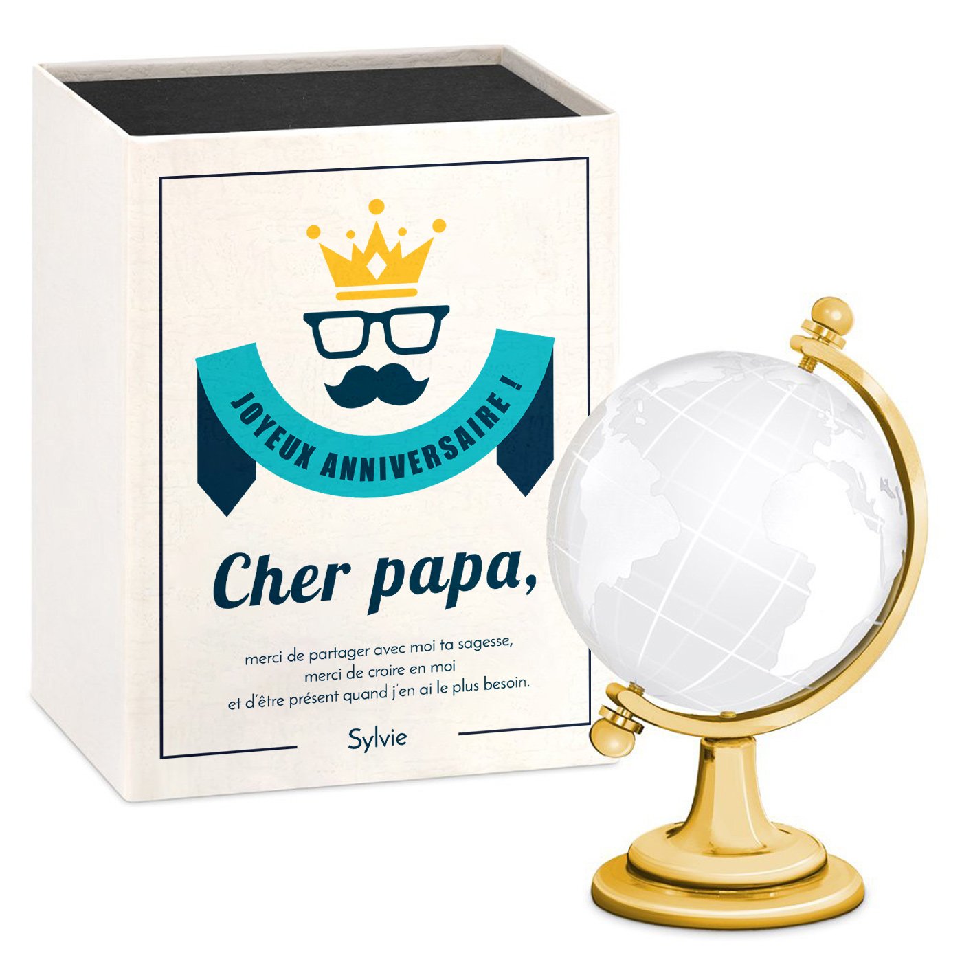 Globo de vidrio Murrano con caja personalizada - Para él, padre, papá