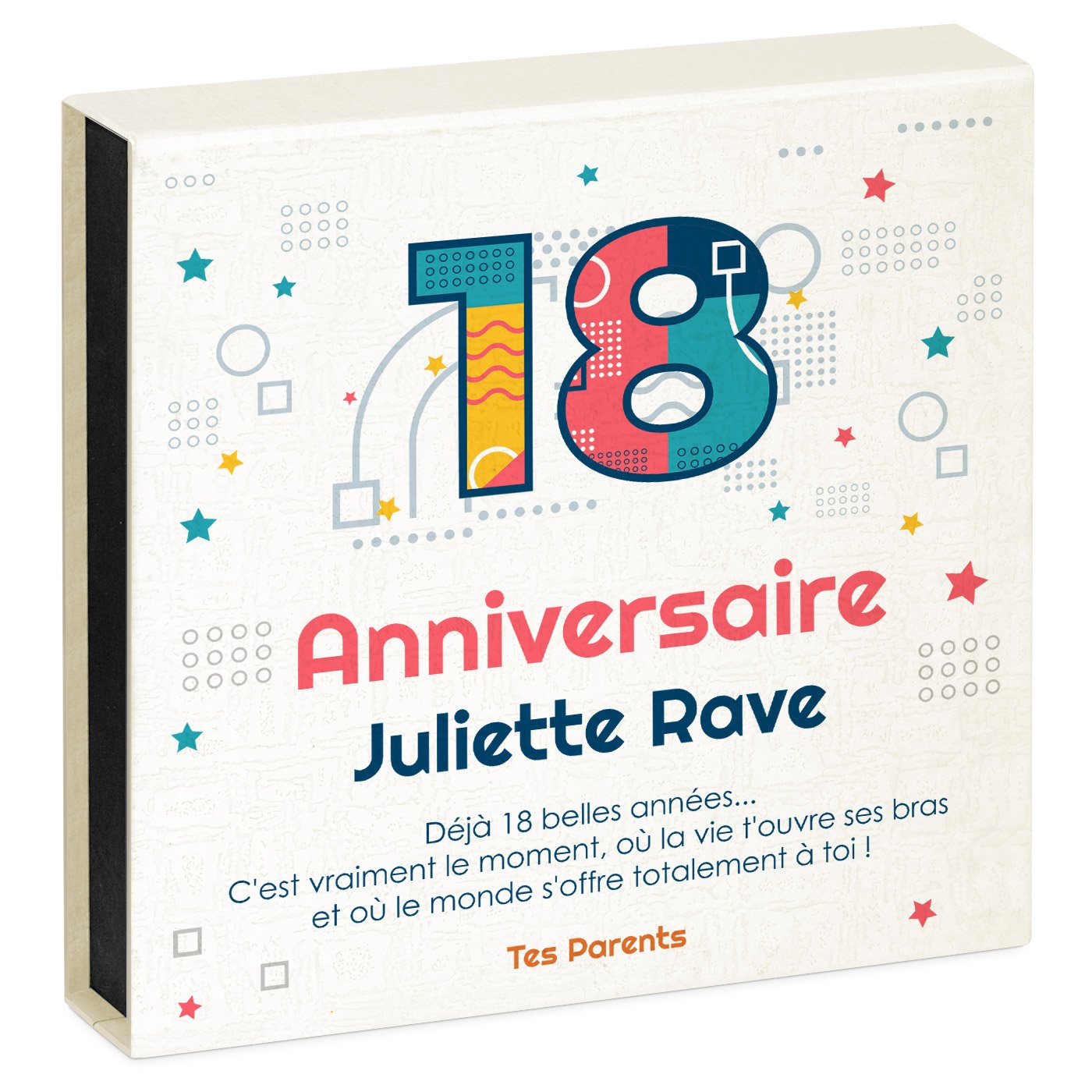 Cœur en cristal Murrano avec montre dans coffret personnalisé - Pour l'anniversaire de la meilleure amie à 18 ans