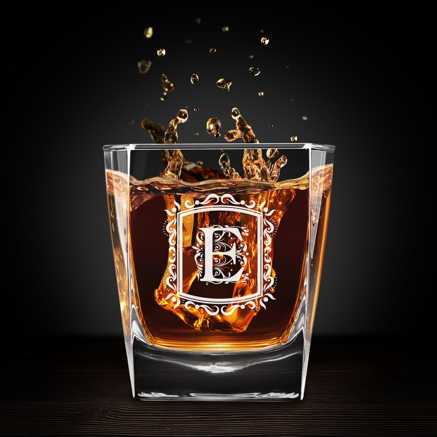 Juego de 6 vasos de whisky grabados de Murrano para aniversario masculino