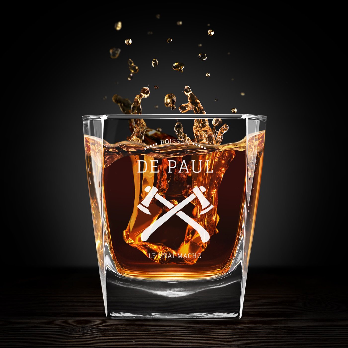 Set de 6 vasos de whisky personalizados Murrano