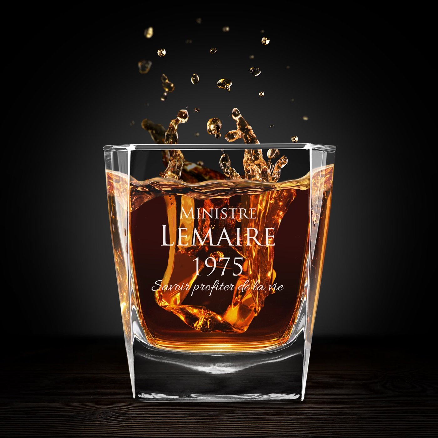 Copas de whisky grabadas con láser Murrano - Juego de 6 para empresarios