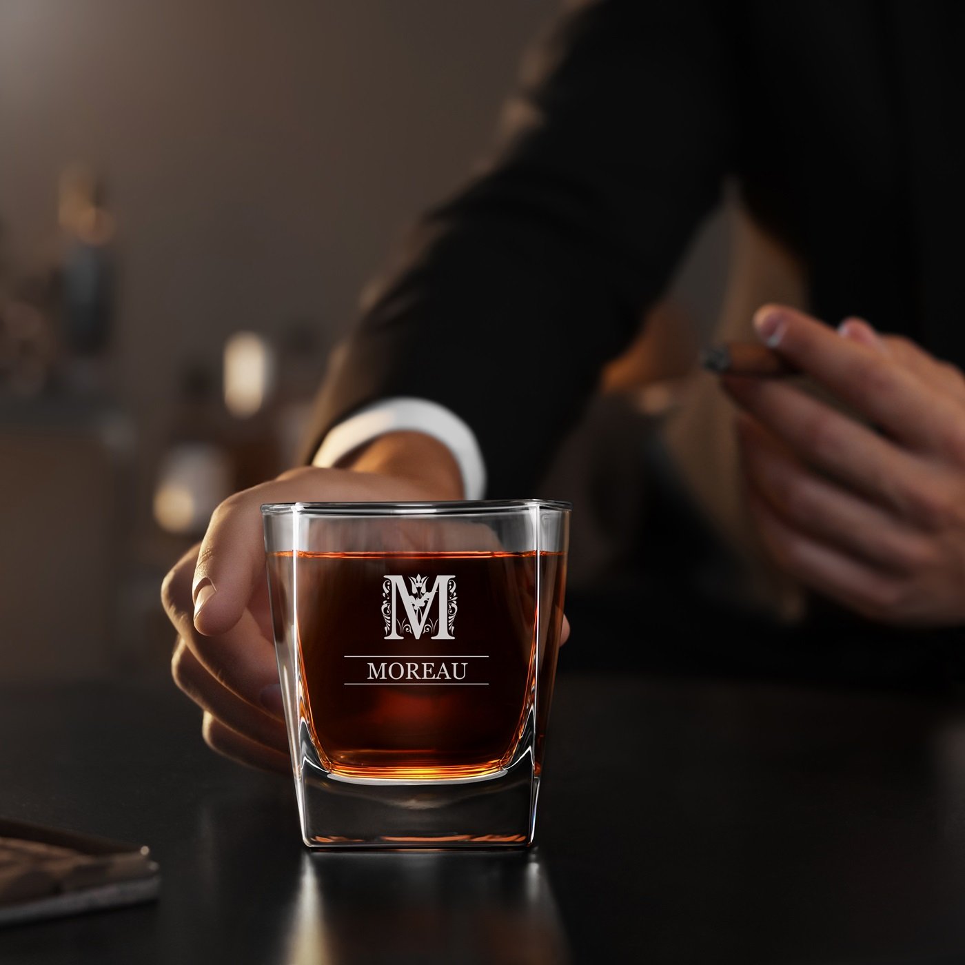 6 verres à whisky Murrano gravés au laser pour les amateurs de whisky
